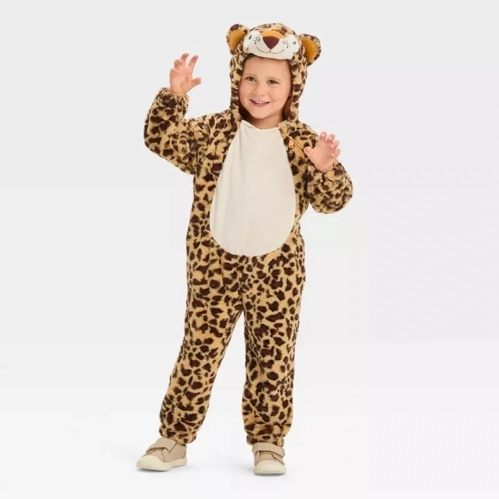 Leopard Print Baby Costume with Hood